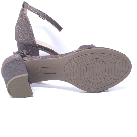 Bandolino Armory Bronze Glitter Strappy Heeled Sandals Size 10M - Picture 9 of 12